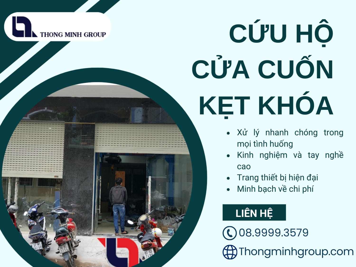 Cứu hộ cửa cuốn kẹt khóa